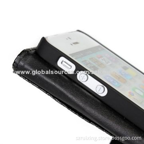 Crocodile veins leather case for iPhone 5/5S with stand function